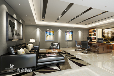 兴派建筑 - 深圳办公室装修效果图大全_办公室装修设计实景图_办公空间装修案例 - 尚泰装饰集团